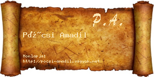 Pócsi Amadil névjegykártya